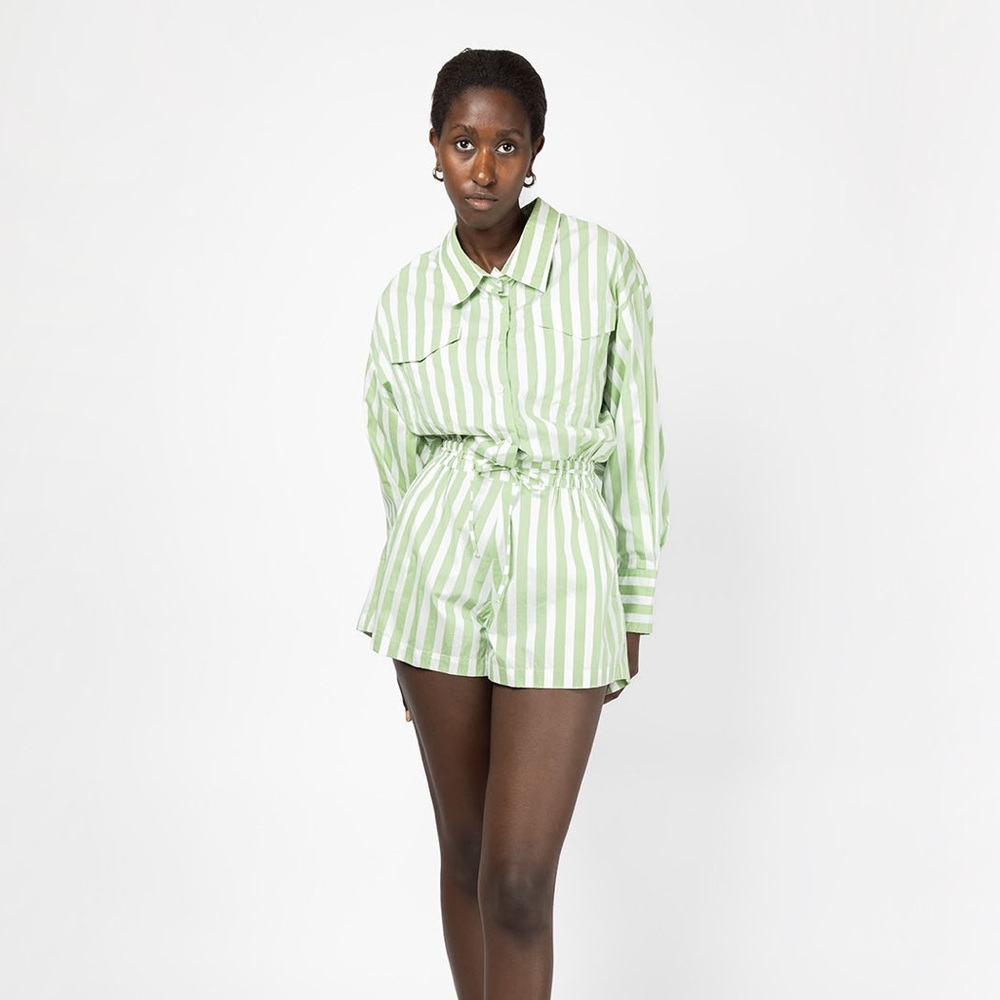 FAITHFULL THE BRAND
ISOLE PLAYSUIT BAYOU STRIPE SAGE